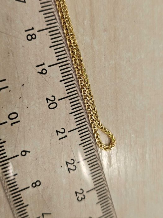 Złoty łańcuszek lisi ogon krótki 45 cm PR 585