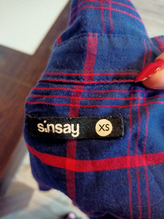 Koszula w kratkę sinsay rozmiar XS stan idealny
