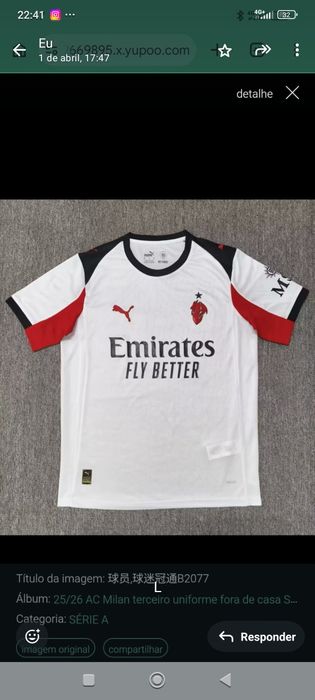Camisola Corinthians, flamengo,AC.Milan
