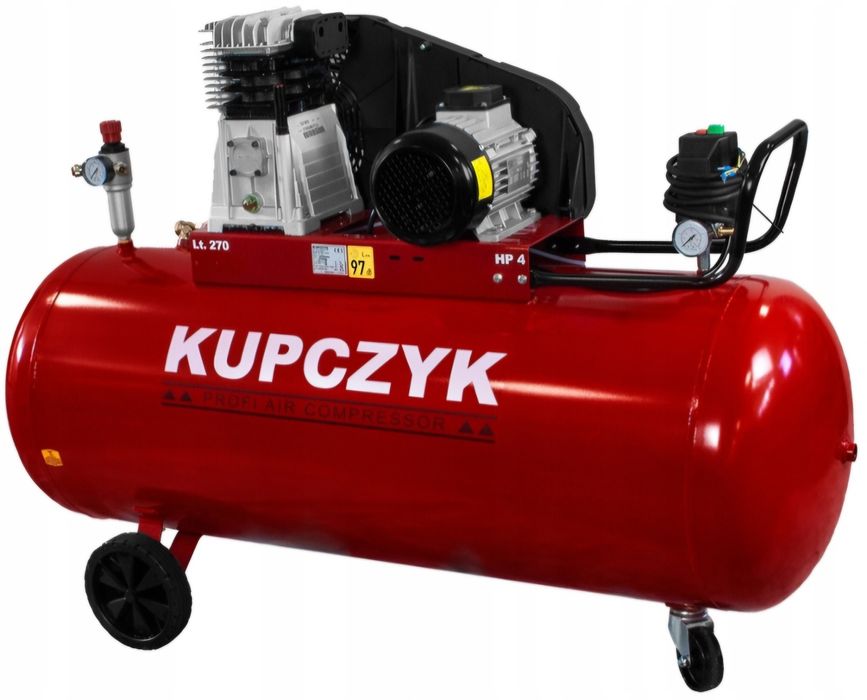 Nowoczesny kompresor powietrza 300L. 10bar.  KUPCZYK  gwarancja UDT.