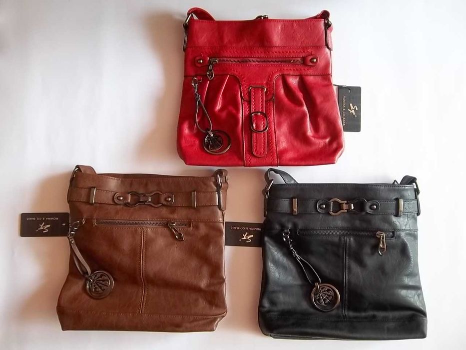 Torebka Romina damska czerwona listonoszka na pasek nowa!