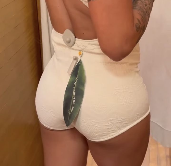 Short textura abacaxi - farm rio