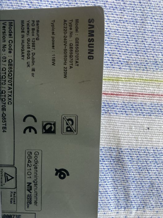 Qled samsung QE65Q70TAT pecas