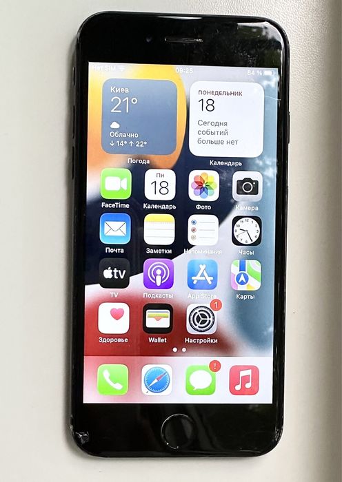 iPhone 7 32gb black, батарея 75%