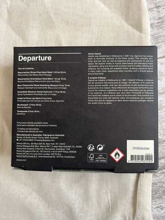 Aesop Traveling Departure Kit