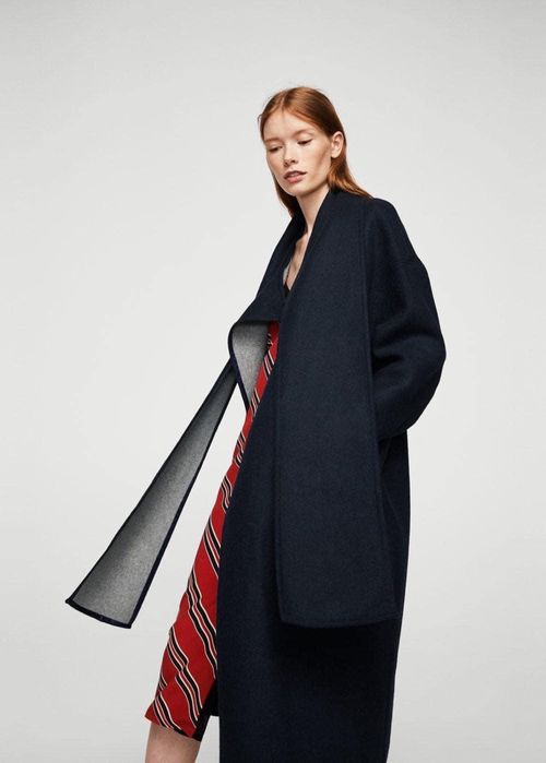 Płaszcz granatowy Mango S