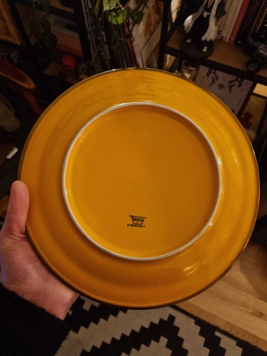 Niemieckie żółte talerze retro