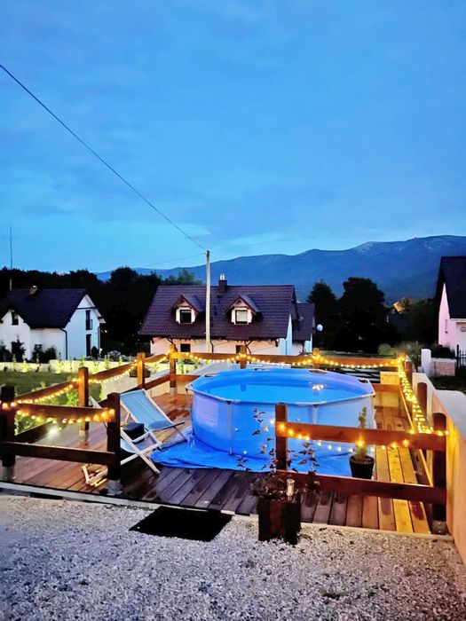 Domek w górach z basenem domki jacuzzi sauna widok na góry