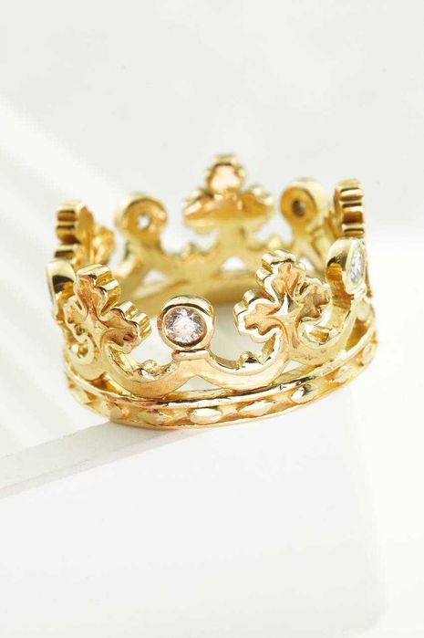 Złoty pierścionek z brylantami  18K 8.74g
