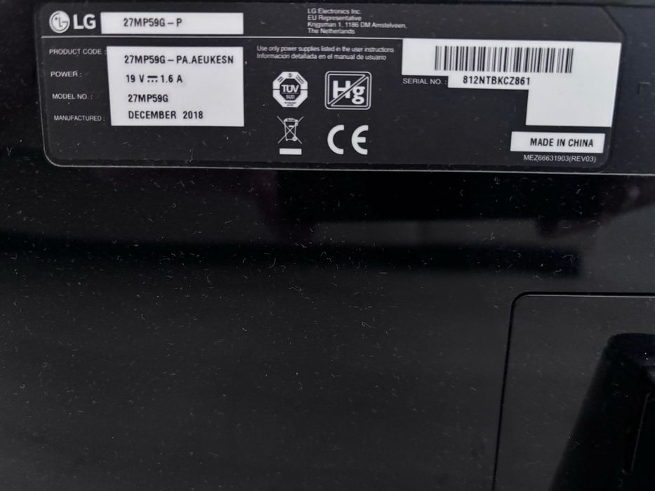 Monitor gaming 27” 75hz LG