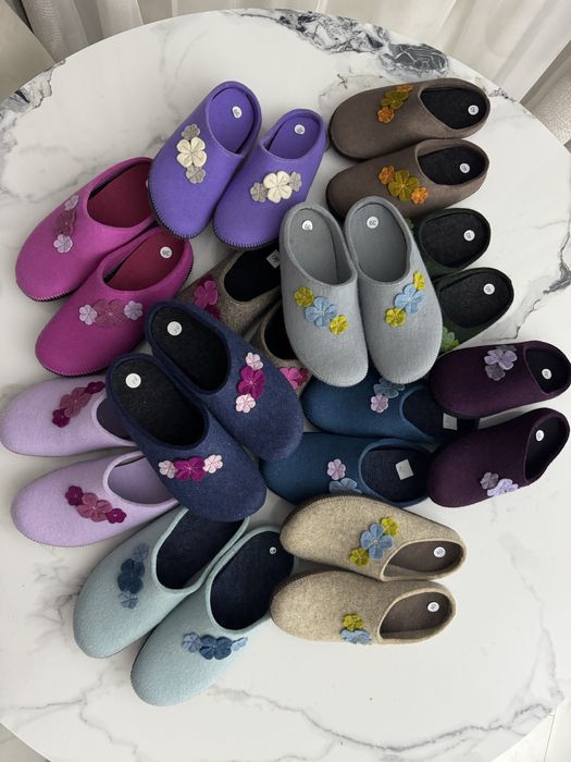 Домашні тапки з натурального войлока, власного виробництва.