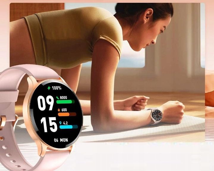 Smartwatch Elegancki Zegarek Damski Rozmowy Sport Aplikacja Polskie Me