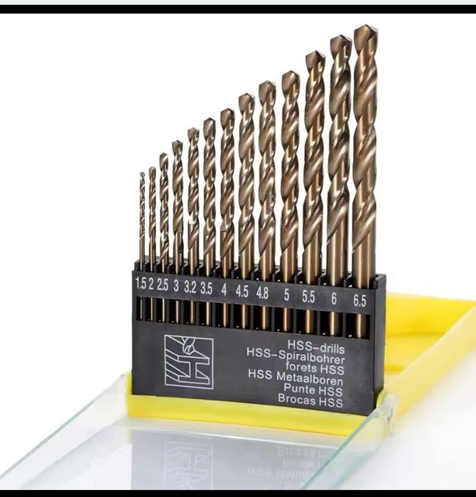 Свёрла М35 кобальтовые - набор по металу 1мм-6,5мм - 10мм