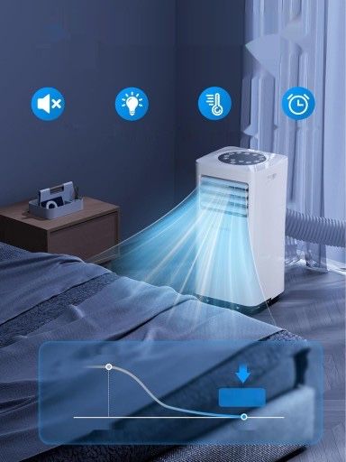 Klimatyzator przenośny 9000 BTU/H 4w1 osuszacz 50L/24H