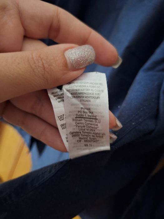 Camisa Manga Comprida Azul Escuro T: 38 Primark