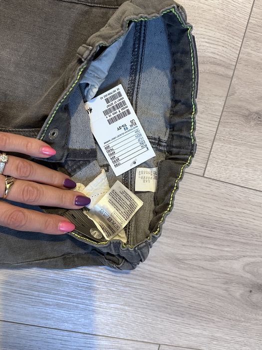Jeansy spodnie Zara szare 92 nowe