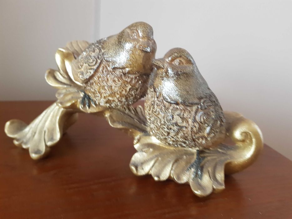 Figurka złotych ptaszków 2szt.