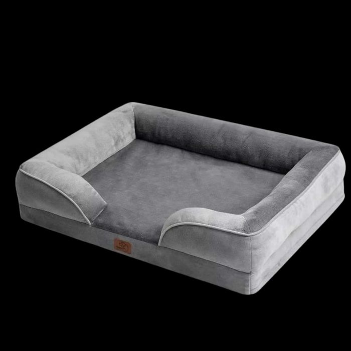 Ortopedyczne Legowisko dla psa Bedsure L 71×58×16,5 cm|Sofa Szara