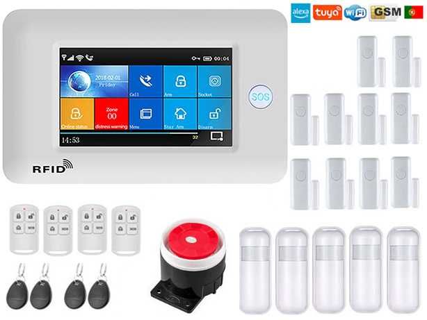 Alarme Tuya Casa sem fios GSM/WiFi Android/iOS PT (NOVO)
