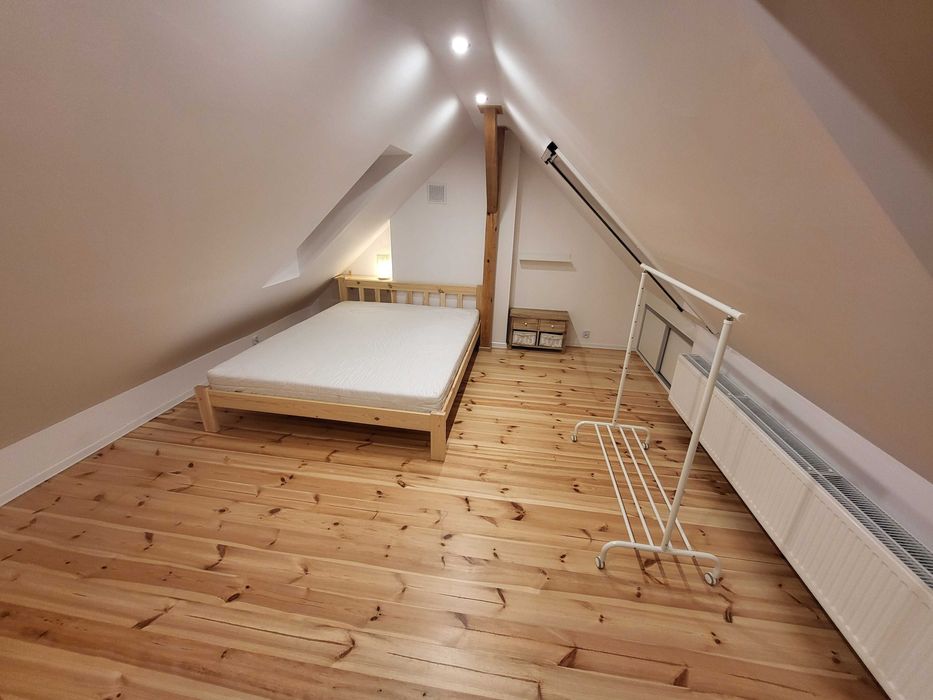 Loft dwupoziomowy z widokiem na Park Chopina | antresola | centrum