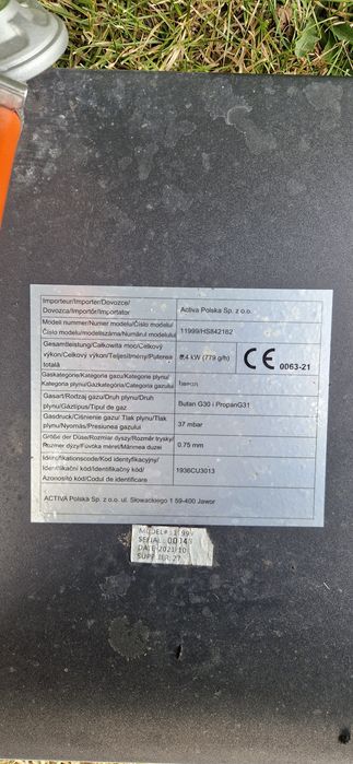 Grill gazowy, na gaz