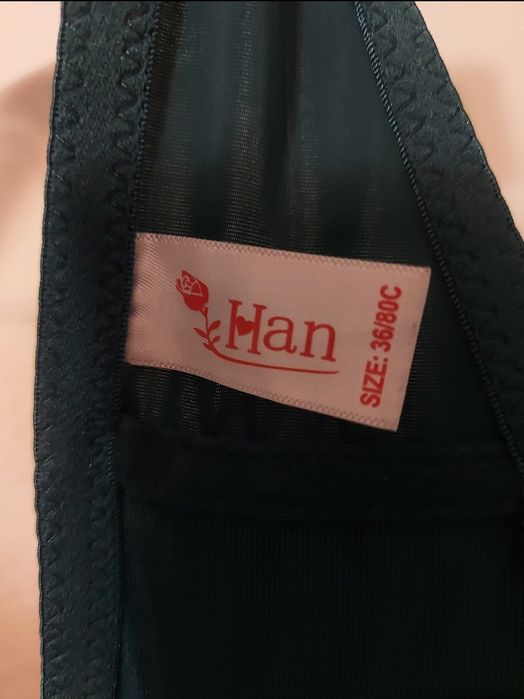 Biustonosz Damski Stanik morska zieleń koronka push up Han 36 / 80 C