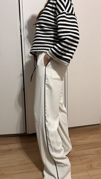 Zara xs новые штаны брюки с лампасами