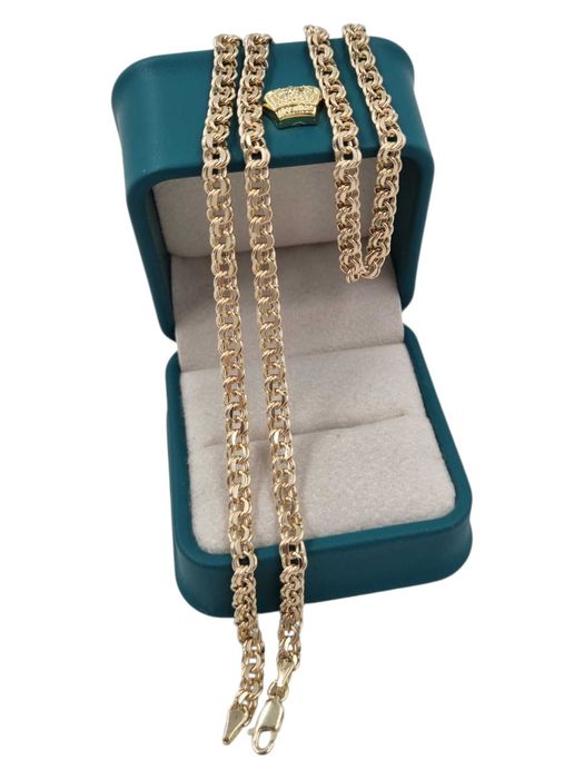 Piękny złoty łańcuszek splot garibaldi 7,84 g 50 cm p585