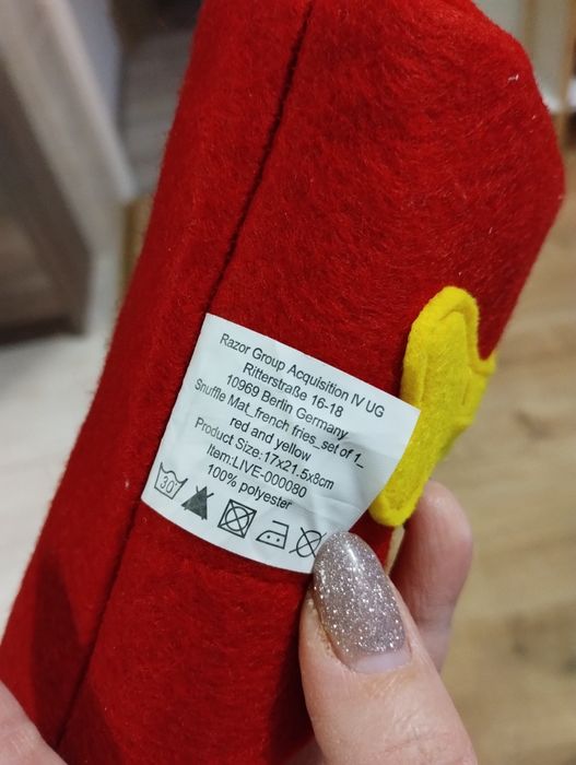 Mata Węchowa Dla Psa w Kształcie Frytek