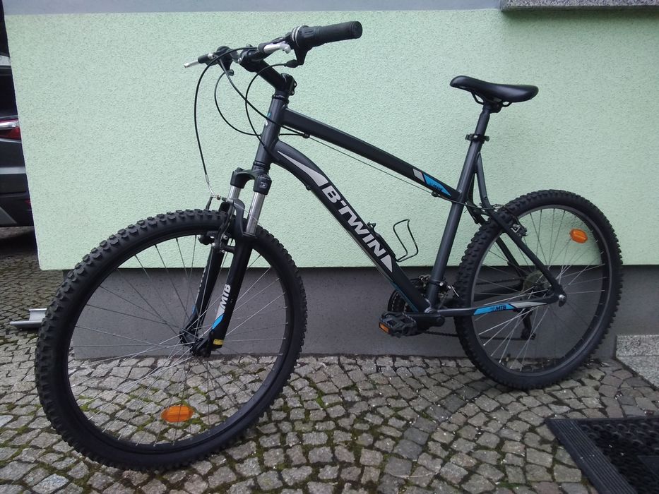 Rower B,Twin ROCKRIDER 340, koło 26, rama Alu 22 cale, Shimano, amor.