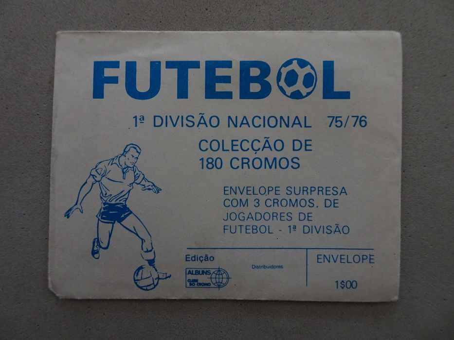 Carteira futebol cromos fechada 1ª divisão nacional 75/76
