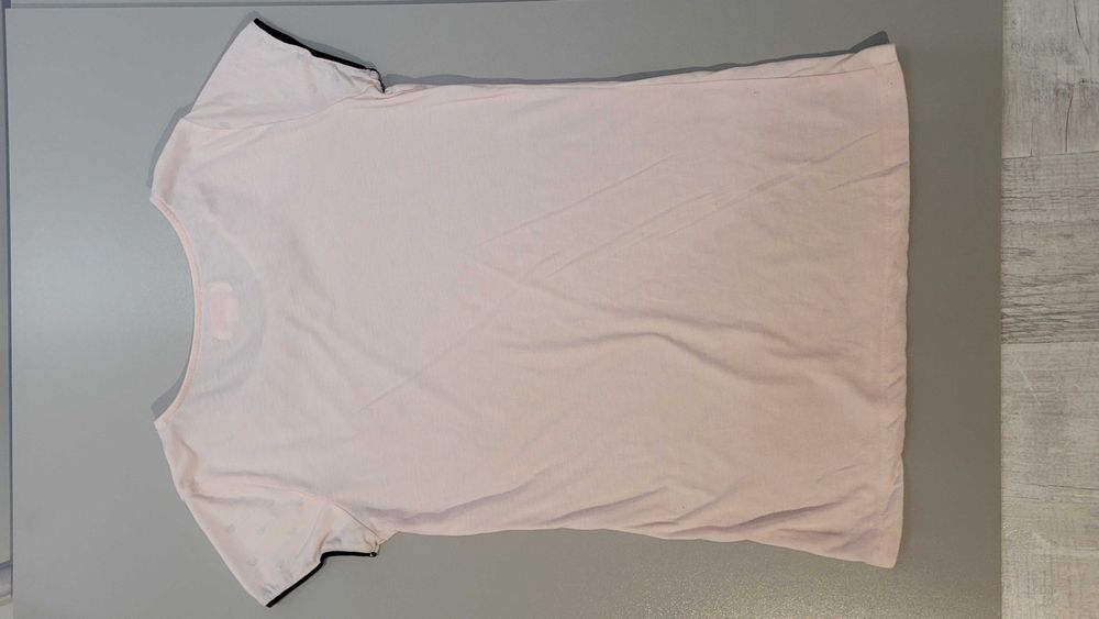 Różowa bluzka z kołnierzykiem serca Cropp M