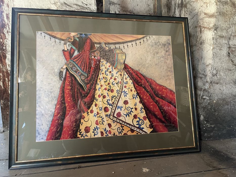 Obraz kobieta w kapeluszu, orientalny, ornament