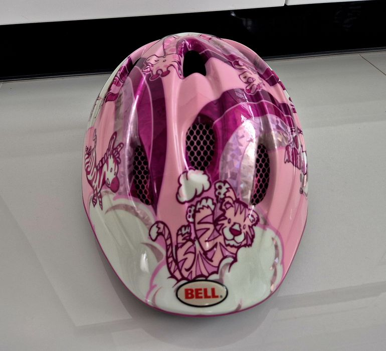 Kask rowerowy dziewczęcy M/L,  52-56 cm
