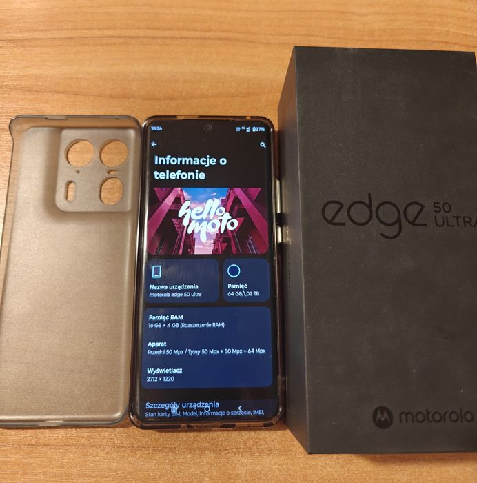 Motorola Moto Edge 50 ultra 16/1Tb Gwarancja 7m-c