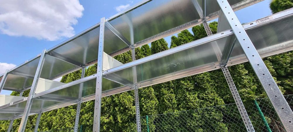 Regały magazynowe z demontażu 60głx100x200-300cm ocynk ocynkowany Meta
