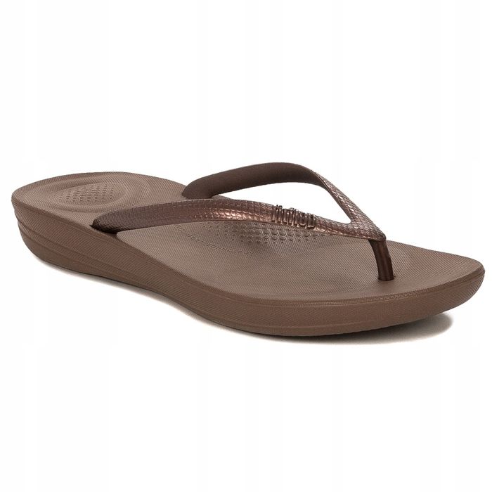 Fitflop damskie japonki brązowe na lato wsuwane 41 2jtl