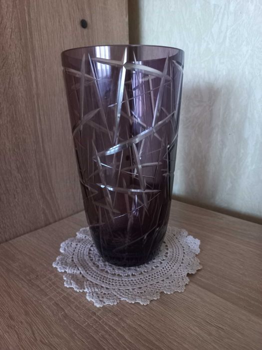 Ваза цветной хрусталь