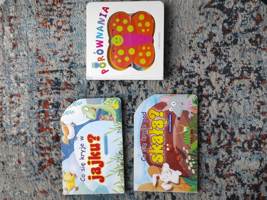 Trzy książeczki, co kryje się, obracanka