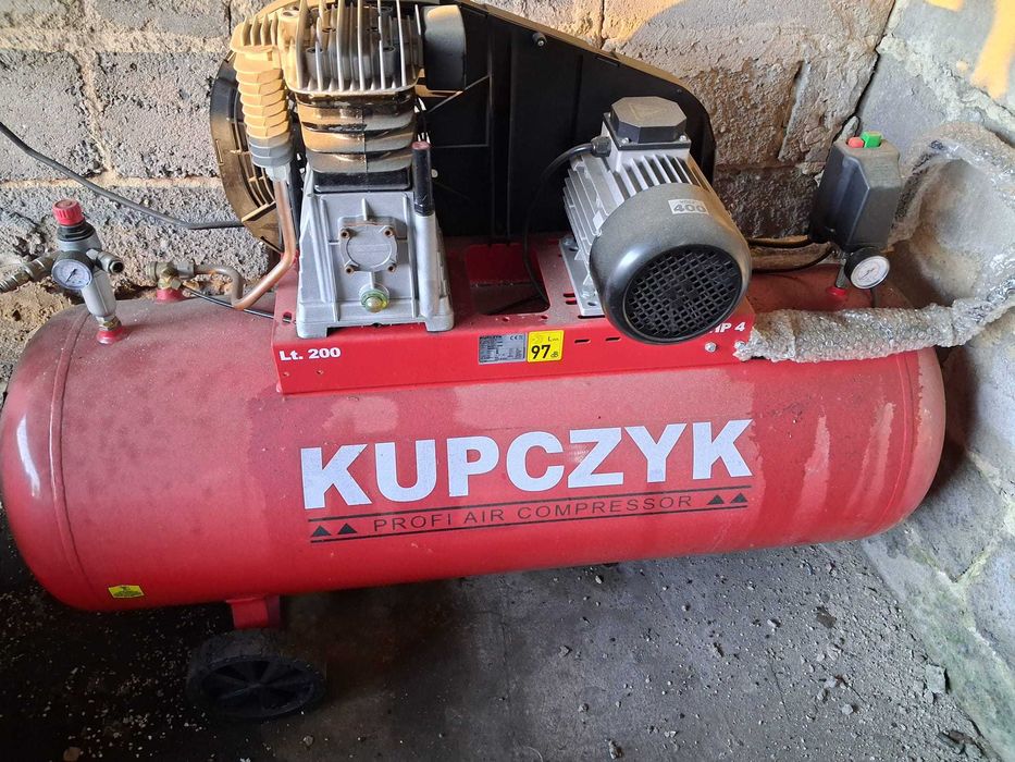 Kompresor Kupczyk 400l, Na gwarancji prawie NOWY 2025r