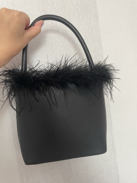 Сумка reserved з натуральним пірʼям