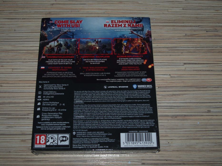 Gra Back 4 Blood PL Edycja Specjalna xbox one/series x nowa we folii!!