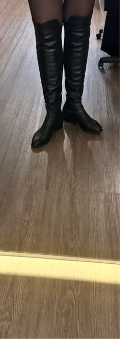 Ботфорты кожаные