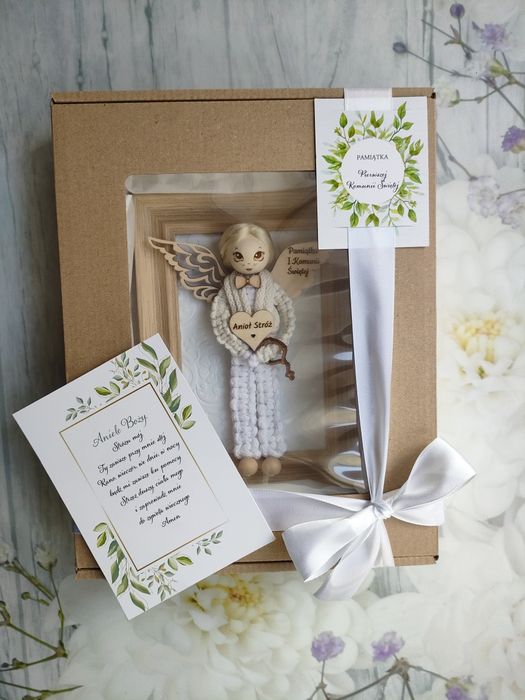 Pamiątka Pierwszej Komunii Świętej Anioł Stróż dla chłopca