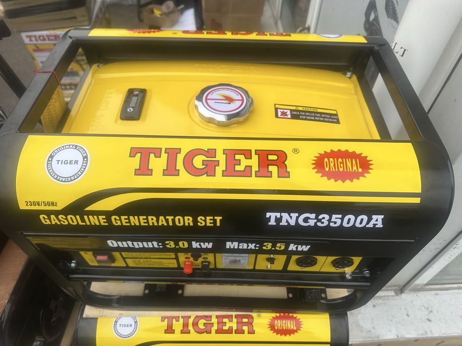 Генератор TIGER газ/бензин 3.2-3.5 квт медь доставка бесплатная