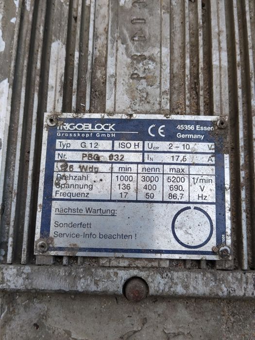 Prądnica Generator Frigoblock G12 do Agregatu Chłodni + Łapy