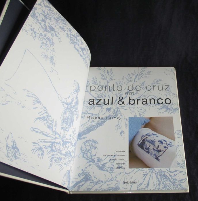 Livro Ponto de Cruz em azul & branco Helena Turvey