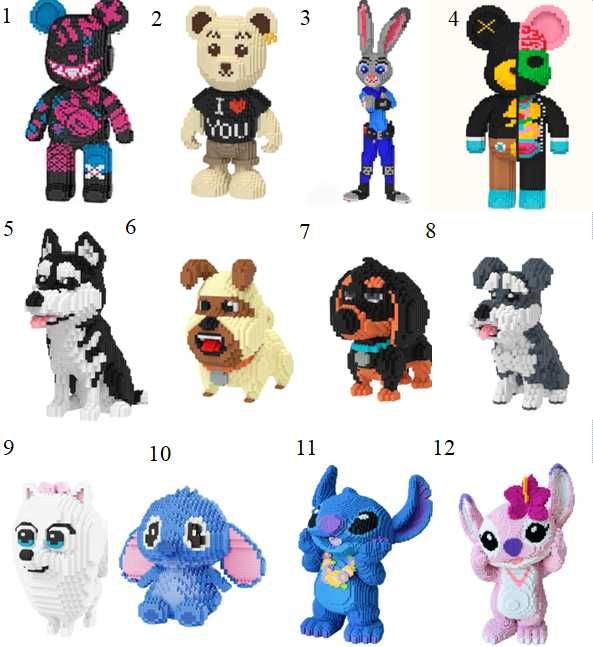 Игрушка Конструктор Magic Blocks Ведмедик Мишка Медвідь Светиться