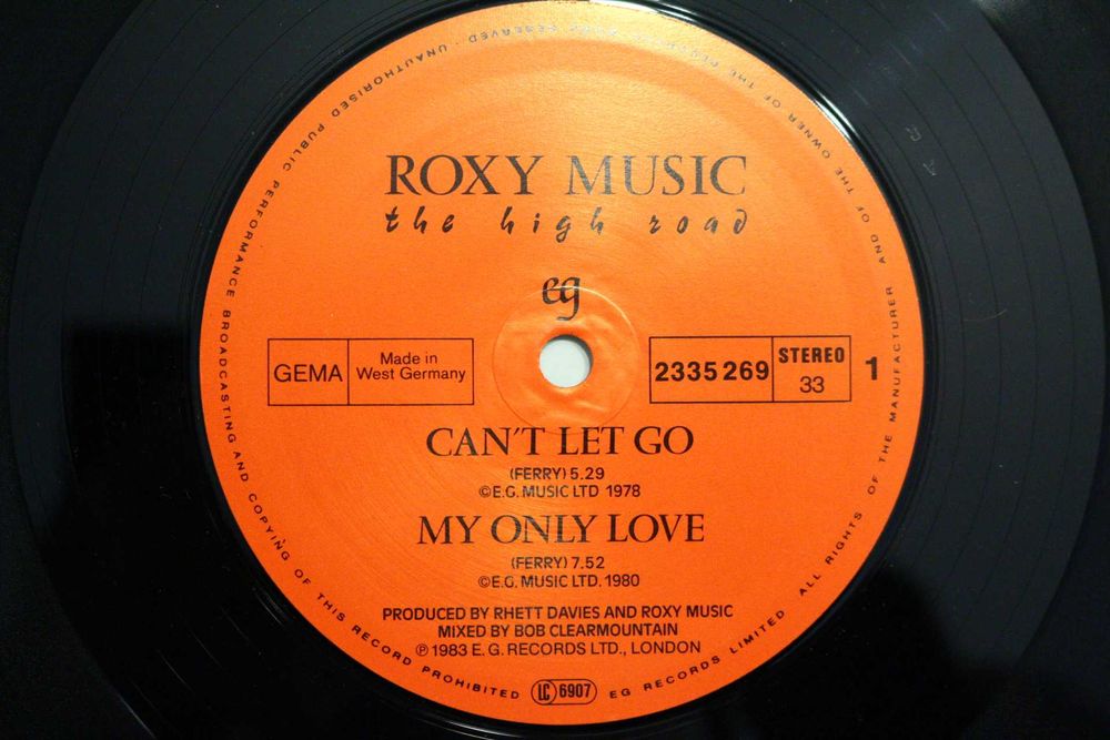 ROXY MUSIC , the high road , 1983 mini lp GERMANY