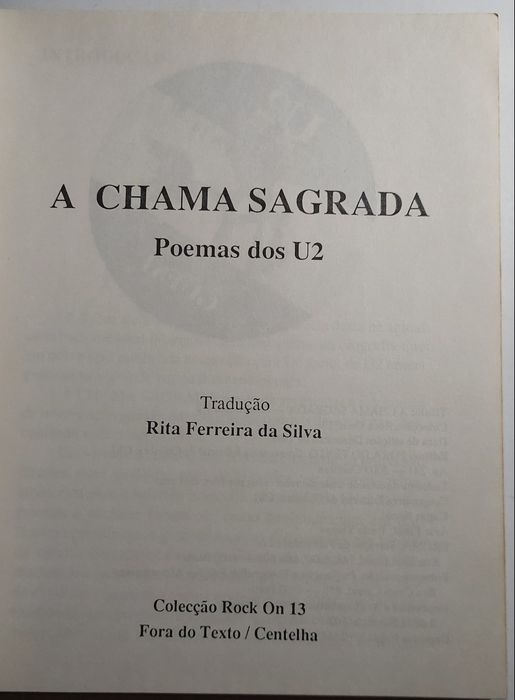 A Chama Sagrada, Poemas dos U2 (1988)